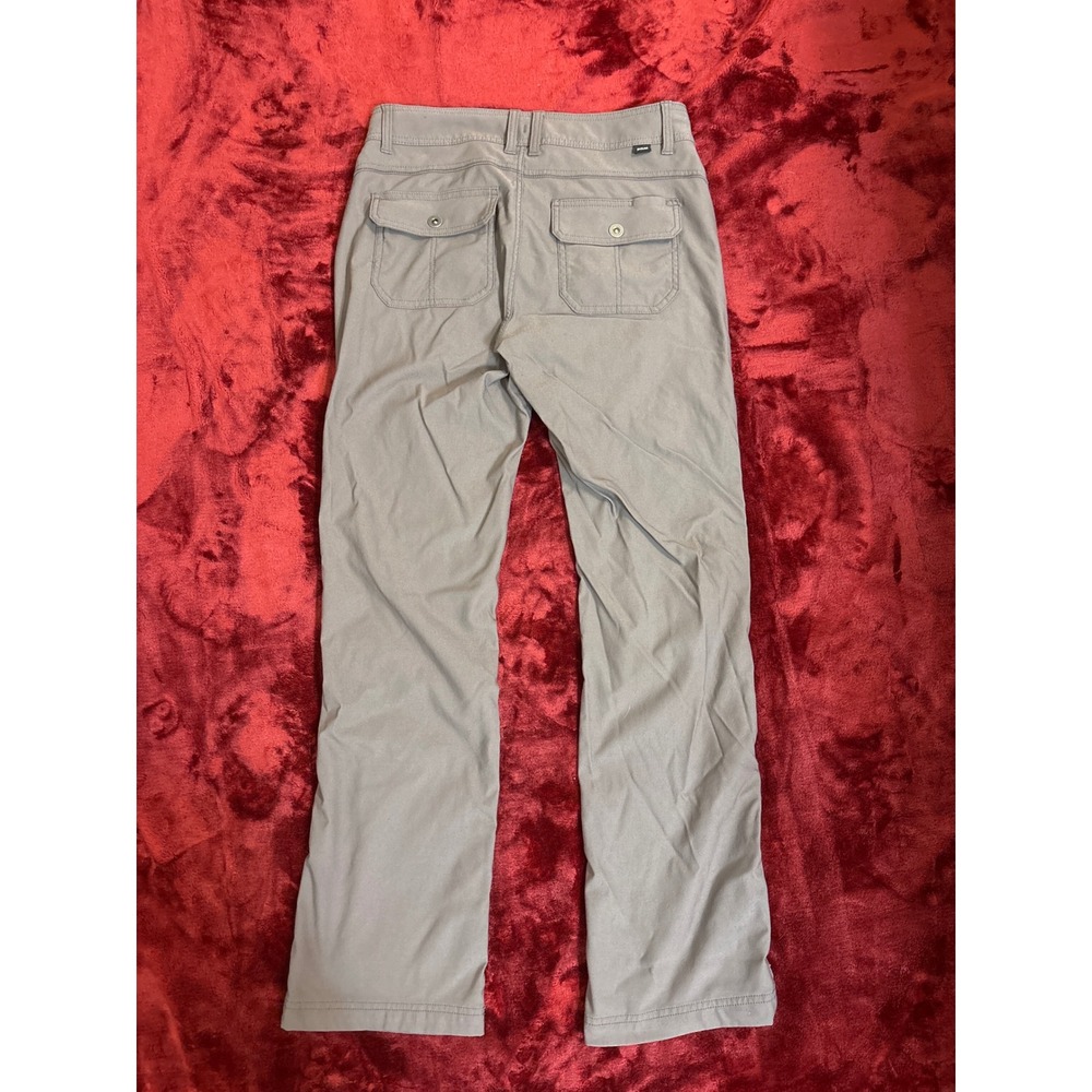 Prana Halle Hiking Pants Gray Size 8 Regular Zion Straight Leg Roll Up Snaps - Picture 2 of 8